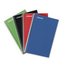 Universal Wirebound Notebook, 3-Subject, Medium/College Rule, Assorted Cover Colors, (120) 9.5 x 6 Sheets, 4/Pack (66414)