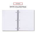 Universal Wirebound Notebook, 5-Subject, Medium/College Rule, Black Cover, (200) 11 x 8.5 Sheets (66500)