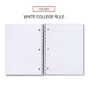 Universal Wirebound Notebook, 1-Subject, Medium/College Rule, Black Cover, (100) 11 x 8.5 Sheets (66600)