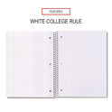 Universal Wirebound Notebook, 1-Subject, Medium/College Rule, Black Cover, (70) 10.5 x 8 Sheets (66610)