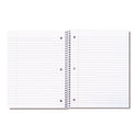 Universal Wirebound Notebook, 1-Subject, Wide/Legal Rule, Black Cover, (70) 10.5 x 8 Sheets (66620)