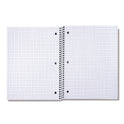 Universal Wirebound Notebook, 1-Subject, Quadrille Rule (4 sq/in), Black Cover, (70) 10.5 x 8 Sheets (66630)