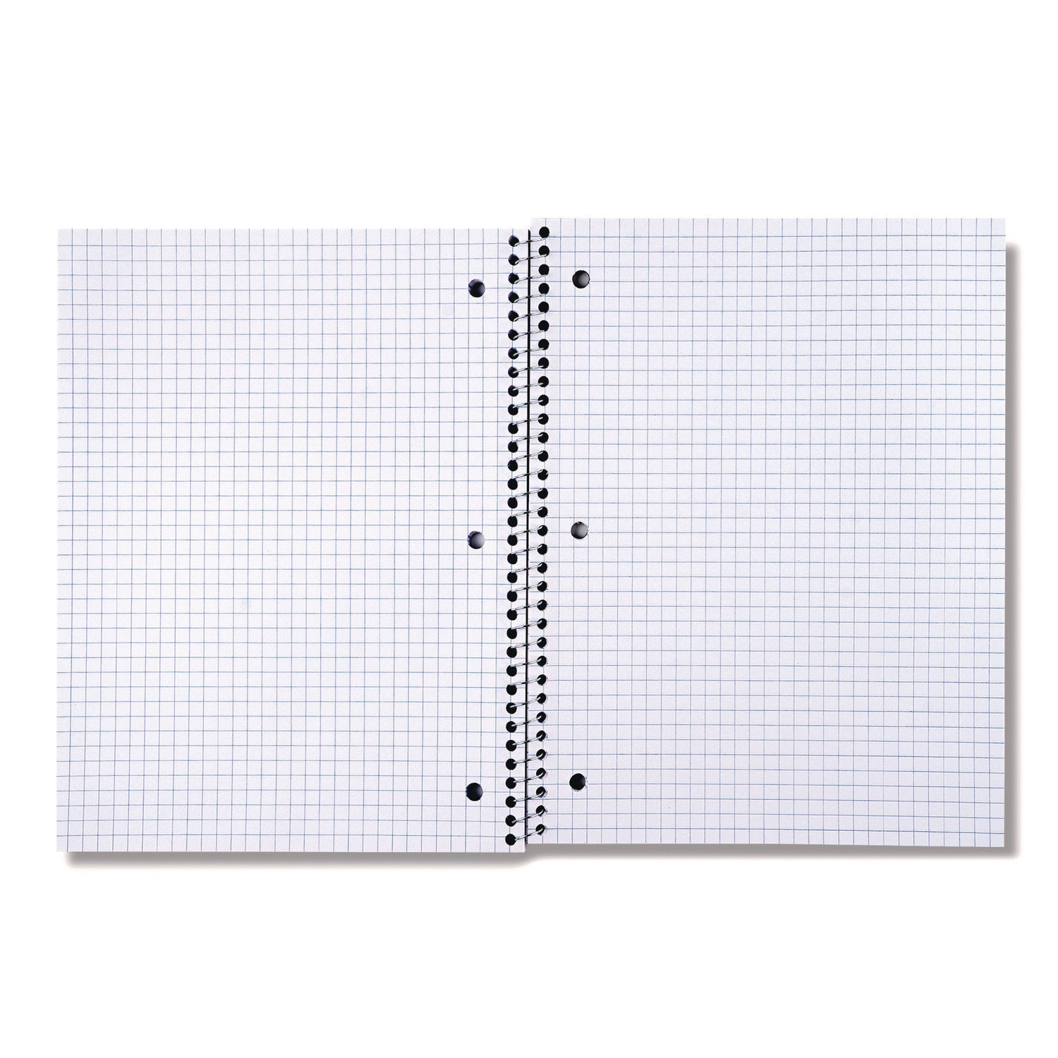 Universal Wirebound Notebook, 1-Subject, Quadrille Rule (4 sq/in), Black Cover, (70) 10.5 x 8 Sheets (66630)