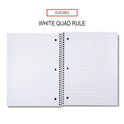 Universal Wirebound Notebook, 1-Subject, Quadrille Rule (4 sq/in), Assorted Cover Colors, (70) 10.5 x 8 Sheets, 4/Pack (66634)