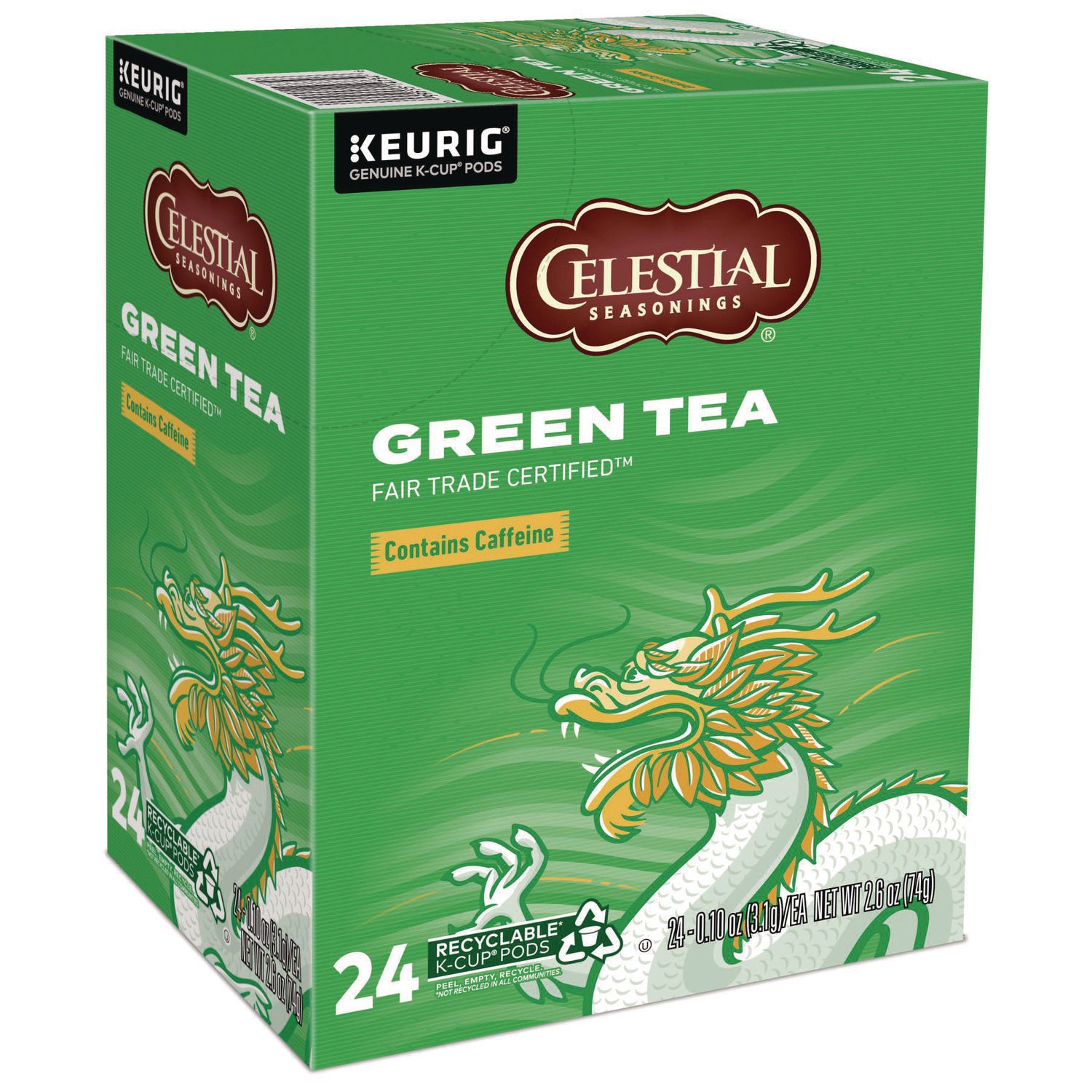 Celestial Seasonings Green Tea K-Cups, 24/Box (14734)