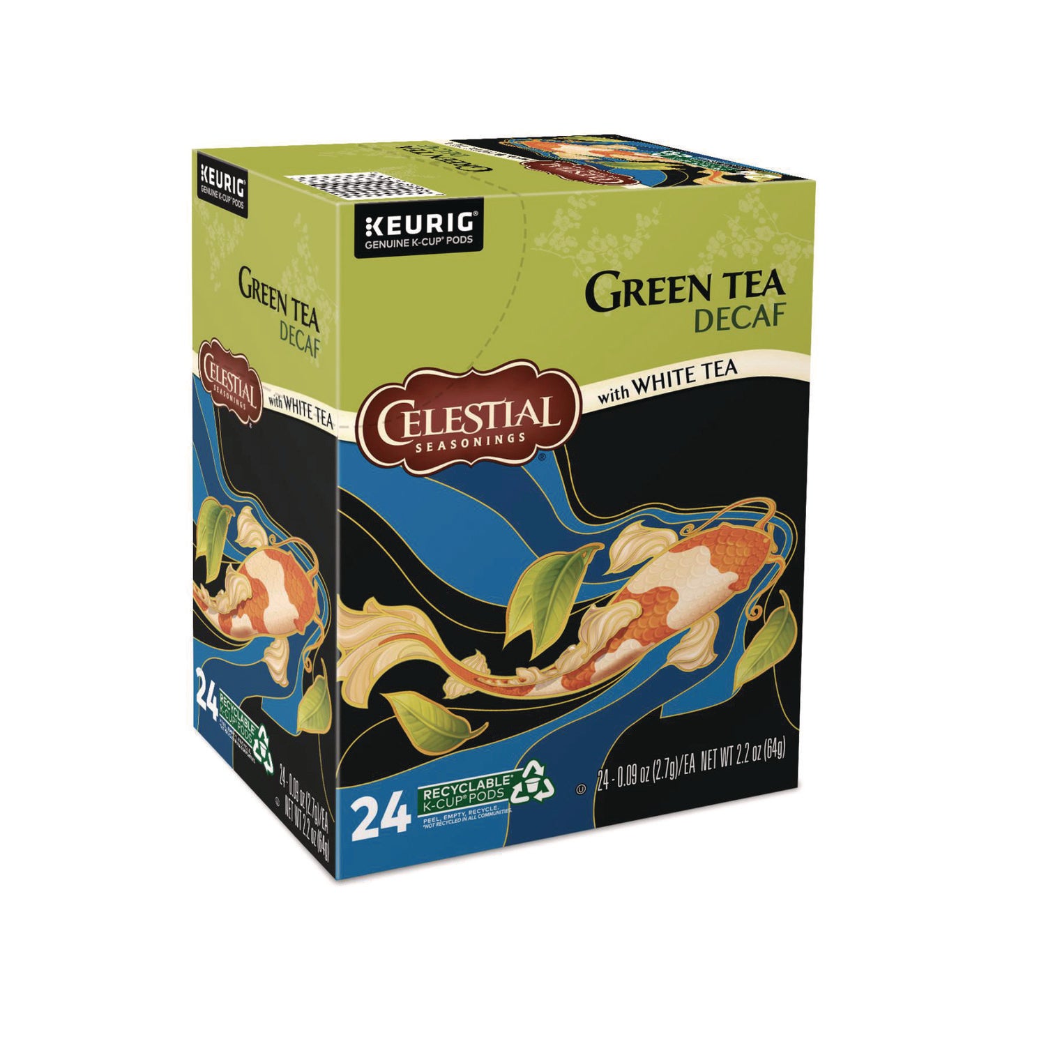 Celestial Seasonings Decaffeinated Green Tea K-Cups, 24/Box (14737)