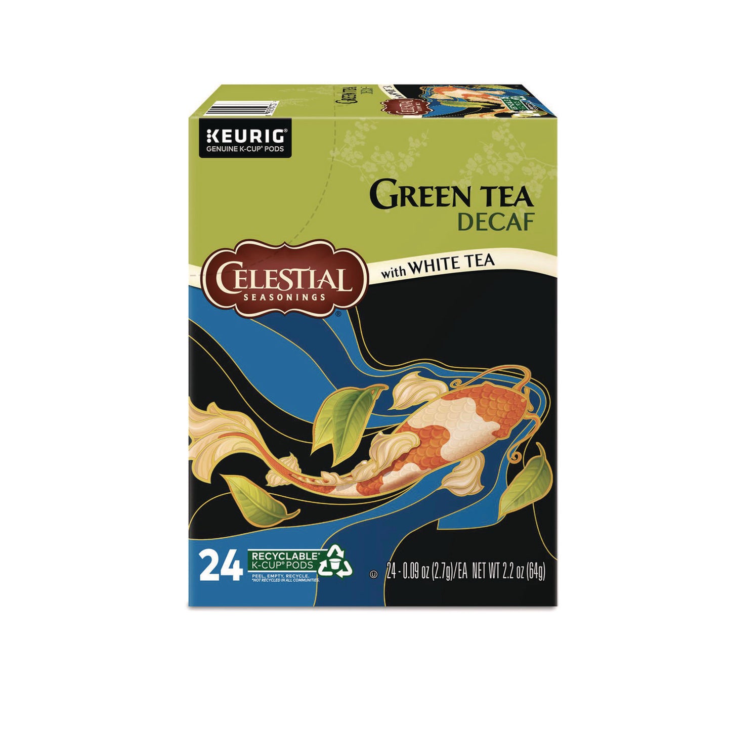 Celestial Seasonings Decaffeinated Green Tea K-Cups, 24/Box (14737)