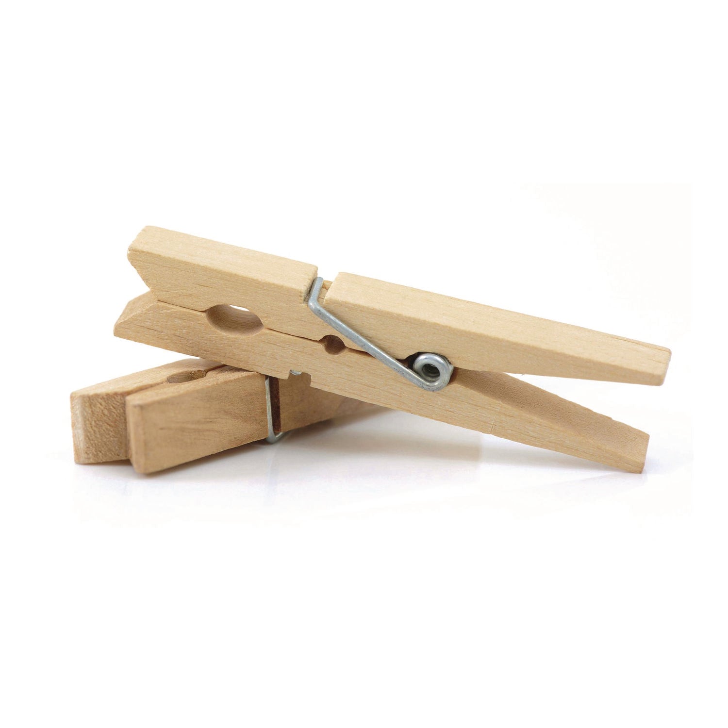 Creativity Street Wood Spring Clothespins, 3.38" Length, Natural, 50/Pack (365801)