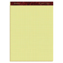 Ampad Gold Fibre Canary Quadrille Pads, Stapled with Perforated Sheets, Quadrille Rule (4 sq/in), 50 Canary 8.5 x 11.75 Sheets (22143)