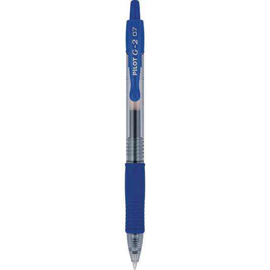 Pilot G2 Premium Gel Pen Convenience Pack, Retractable, Fine 0.7 mm, Blue Ink, Smoke/Blue Barrel, 36/Pack (84066)