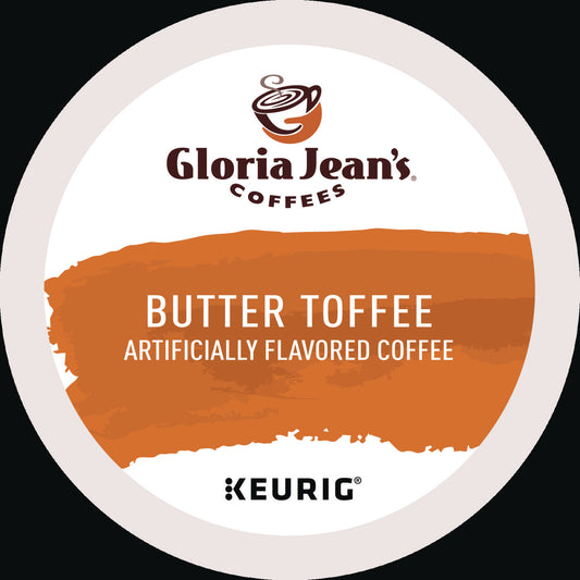 Gloria Jean's Butter Toffee Coffee K-Cups, 96/Carton (60051012CT)