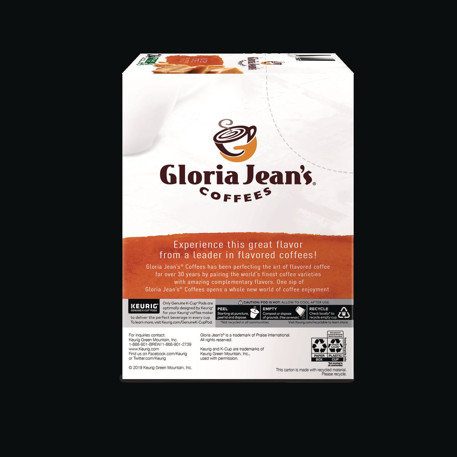 Gloria Jean's Butter Toffee Coffee K-Cups, 96/Carton (60051012CT)