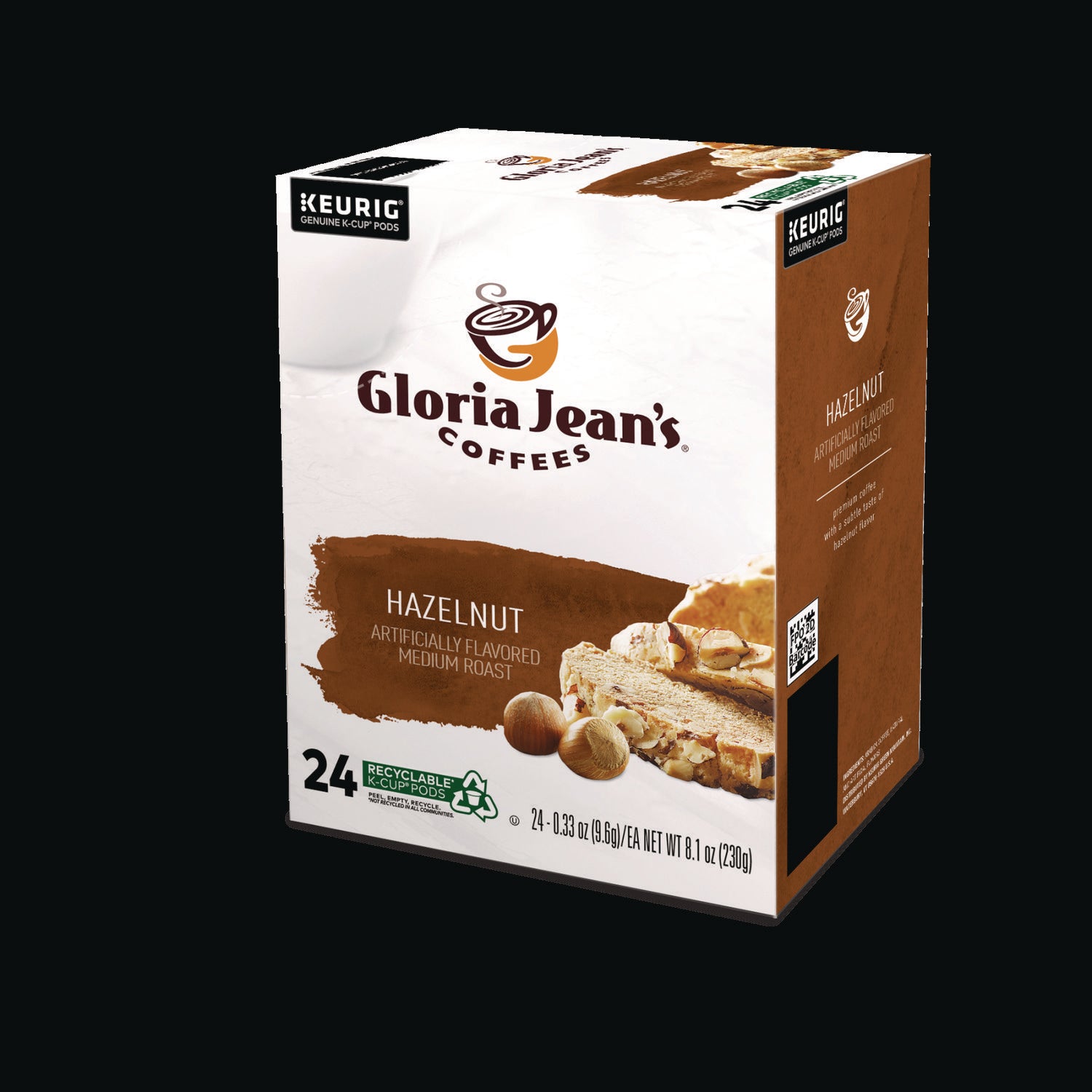 Gloria Jean's Hazelnut Coffee K-Cups, 24/Box (60051052)