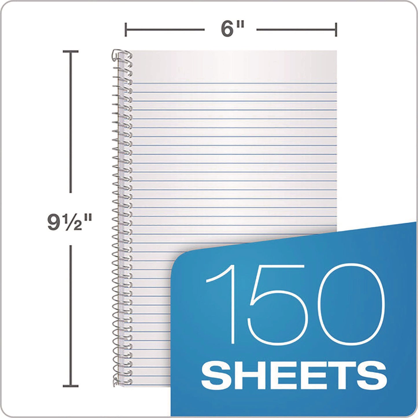 Earthwise by Oxford Recycled Small Notebooks, 3-Subject, Medium/College Rule, Randomly Assorted Covers, (150) 9.5 x 6 Sheets (25447)