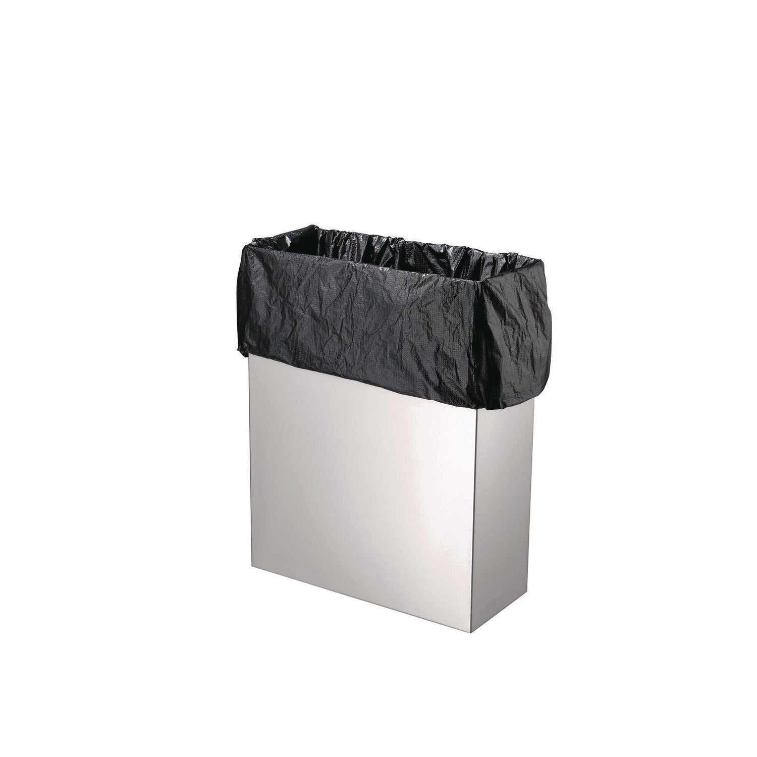 Alpine Stainless Steel Surface-Mounted Waste Receptacle, 6.4 gal, Brushed Stainless Steel (ALP491)