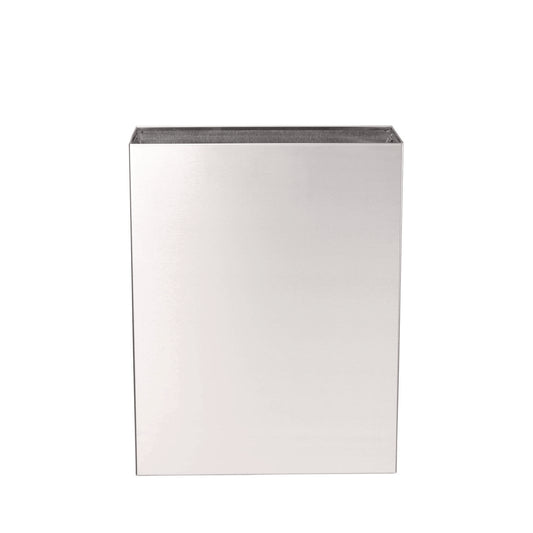 Alpine Stainless Steel Surface-Mounted Waste Receptacle, 6.4 gal, Brushed Stainless Steel (ALP491)