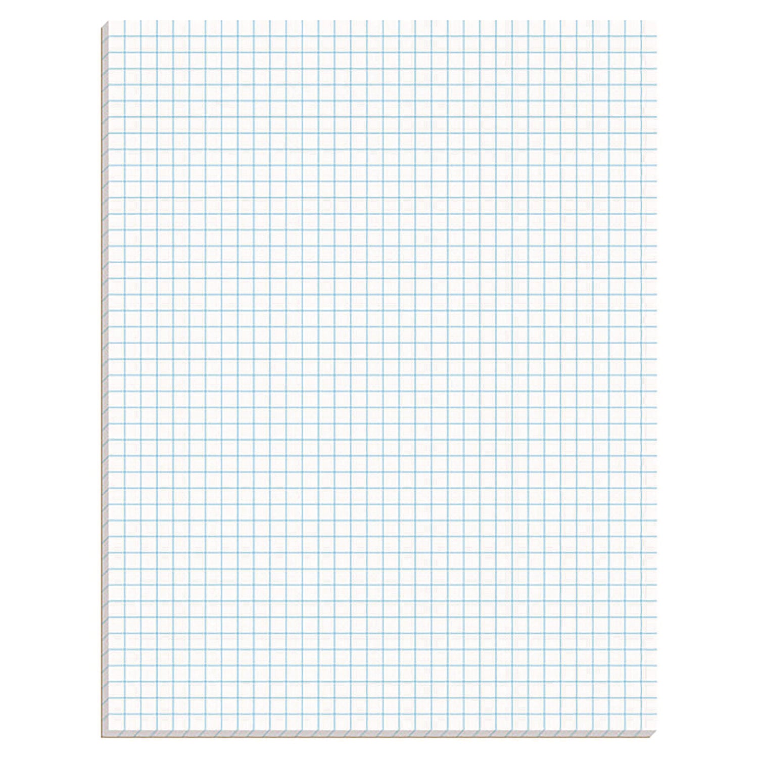 Ampad Quadrille Pads, Quadrille Rule (4 sq/in), 50 White (Standard 15 lb Bond) 8.5 x 11 Sheets (22030C)