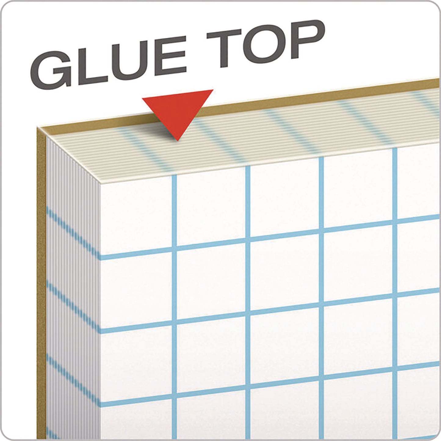 Ampad Quadrille Pads, Quadrille Rule (4 sq/in), 50 White (Standard 15 lb Bond) 8.5 x 11 Sheets (22030C)