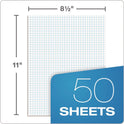 Ampad Quadrille Pads, Quadrille Rule (4 sq/in), 50 White (Standard 15 lb Bond) 8.5 x 11 Sheets (22030C)