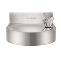 Alpine Wall-Mounted Indoor/Outdoor Water Fountain, Single-Level, Non-Filtered, Non-Refrigerated, Silver (ALP70001)