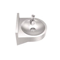 Alpine Wall-Mounted Indoor/Outdoor Water Fountain, Single-Level, Non-Filtered, Non-Refrigerated, Silver (ALP70001)