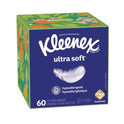 Kleenex Ultra Soft Facial Tissue, 3-Ply, White, 60 Sheets/Box, 18 Boxes/Carton (54278)