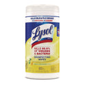 LYSOL Brand Disinfecting Wipes, 1-Ply, 7 x 7.25, Lemon and Lime Blossom, White, 80 Wipes/Canister (77182EA)