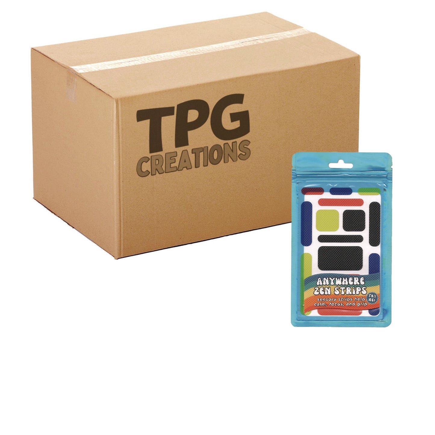 The Pencil Grip Anywhere Zen Strips, Bumpy, Assorted Primary Colors 13/Set, 24 Sets/Carton (88024)