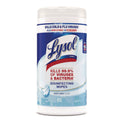 LYSOL Brand Disinfecting Wipes, 1-Ply, 7 x 7.25, Crisp Linen, White, 80 Wipes/Canister (89346)