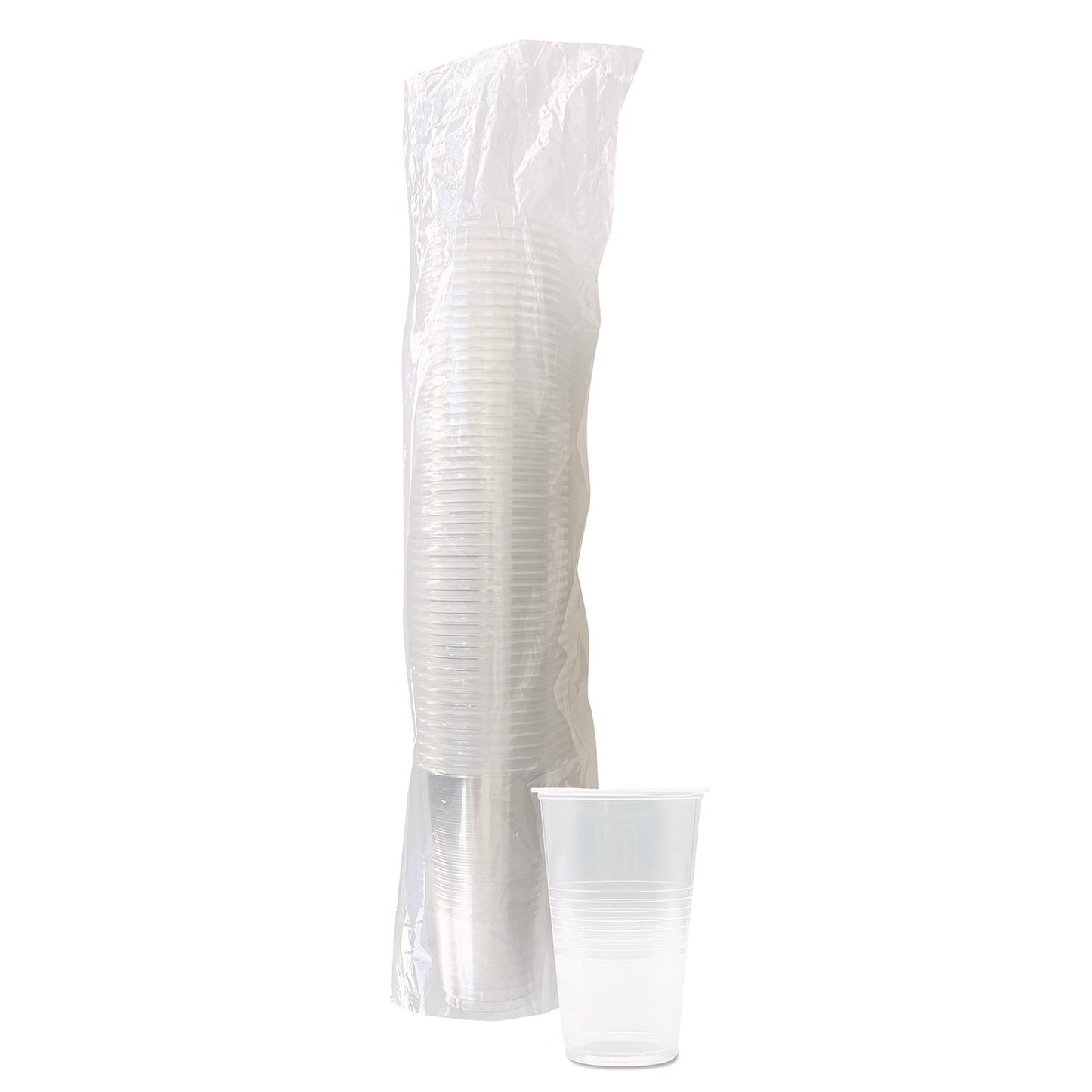 Boardwalk Translucent Plastic Cold Cups, 20 oz, Clear, 50/Pack (TRANSCUP20PK)