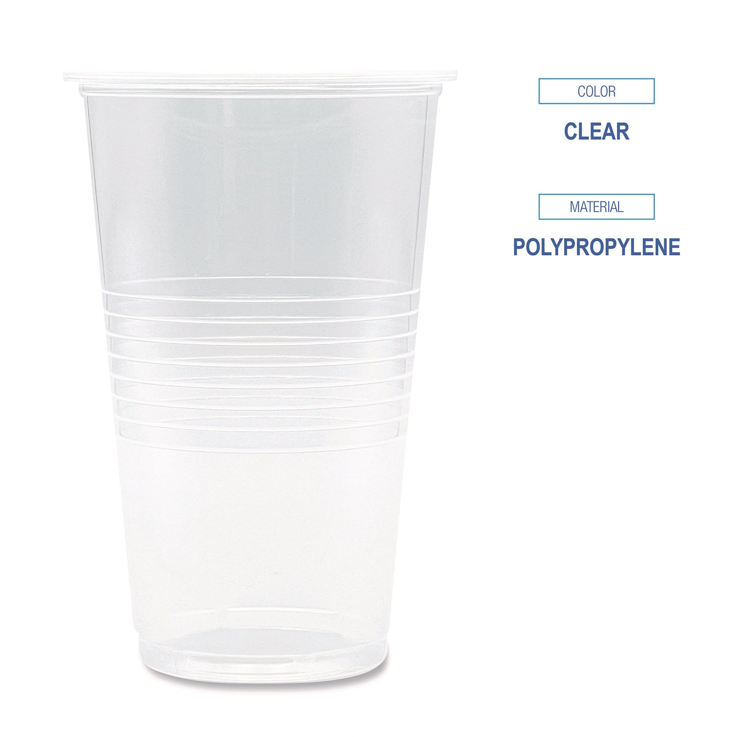 Boardwalk Translucent Plastic Cold Cups, 20 oz, Clear, 50/Pack (TRANSCUP20PK)