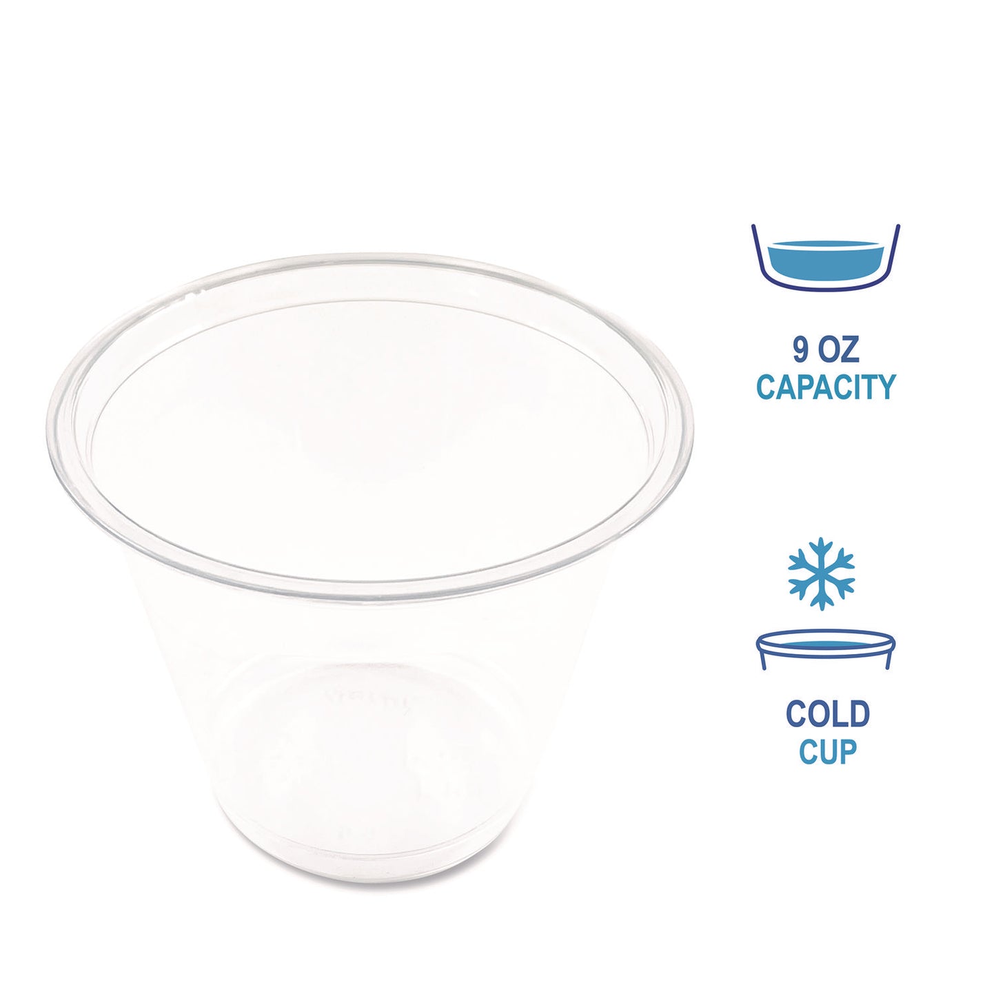 Boardwalk Clear Plastic PET Cups, 9 oz, 50/Pack (PET9SPK)