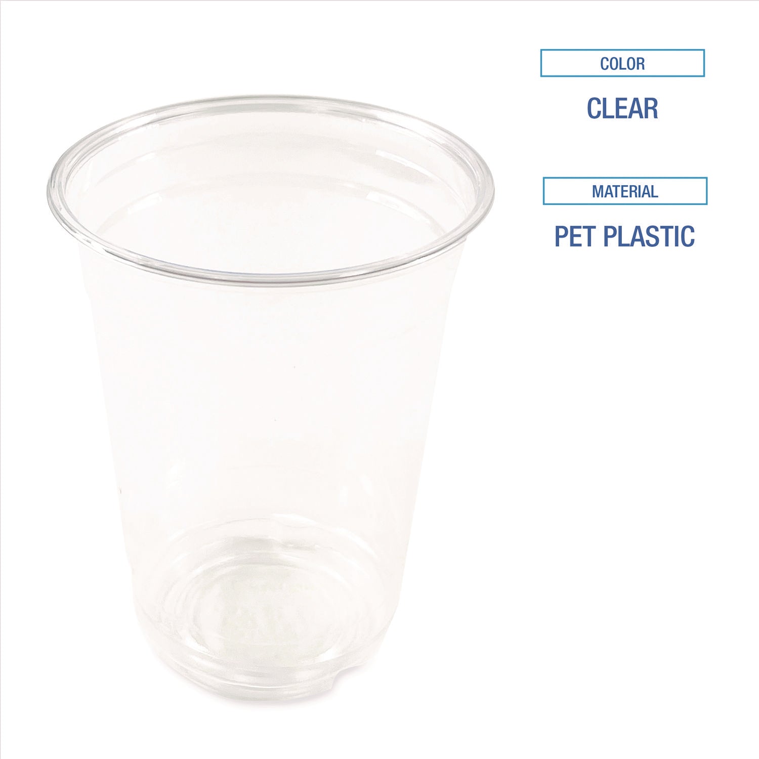 Boardwalk Clear Plastic PET Cups, 10 oz, 50/Pack (PET10PK)