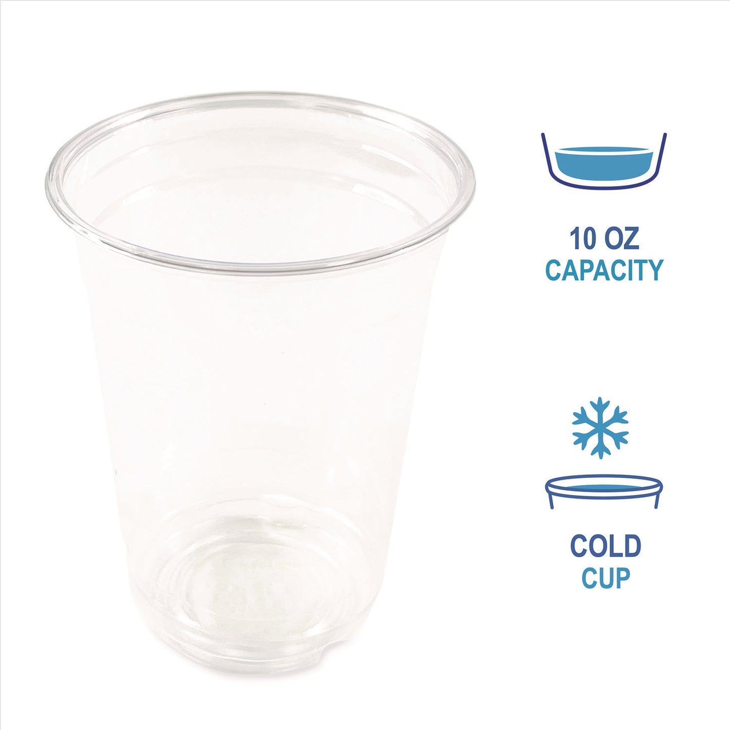 Boardwalk Clear Plastic PET Cups, 10 oz, 50/Pack (PET10PK)