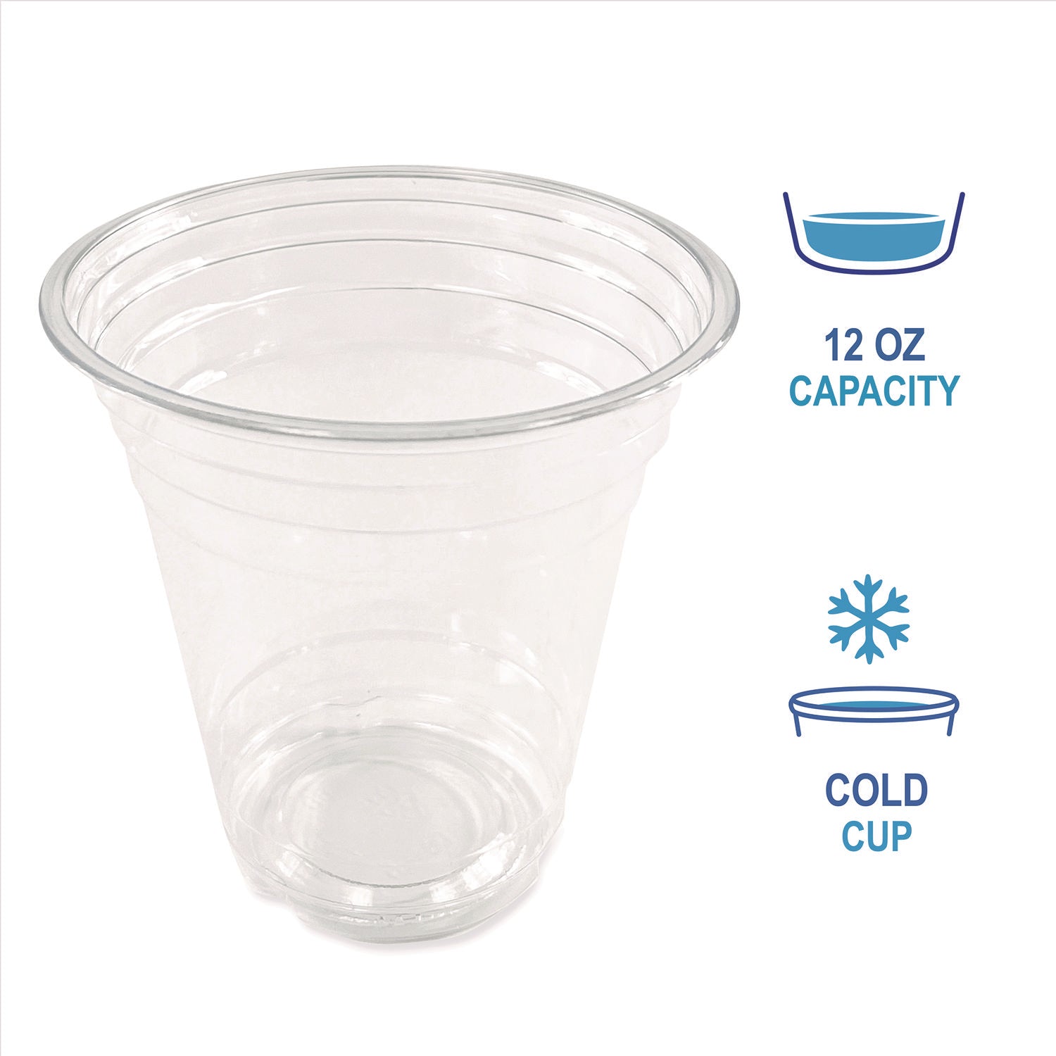 Boardwalk Clear Plastic PET Cups, 12 oz, 50/Pack (PET12SPK)
