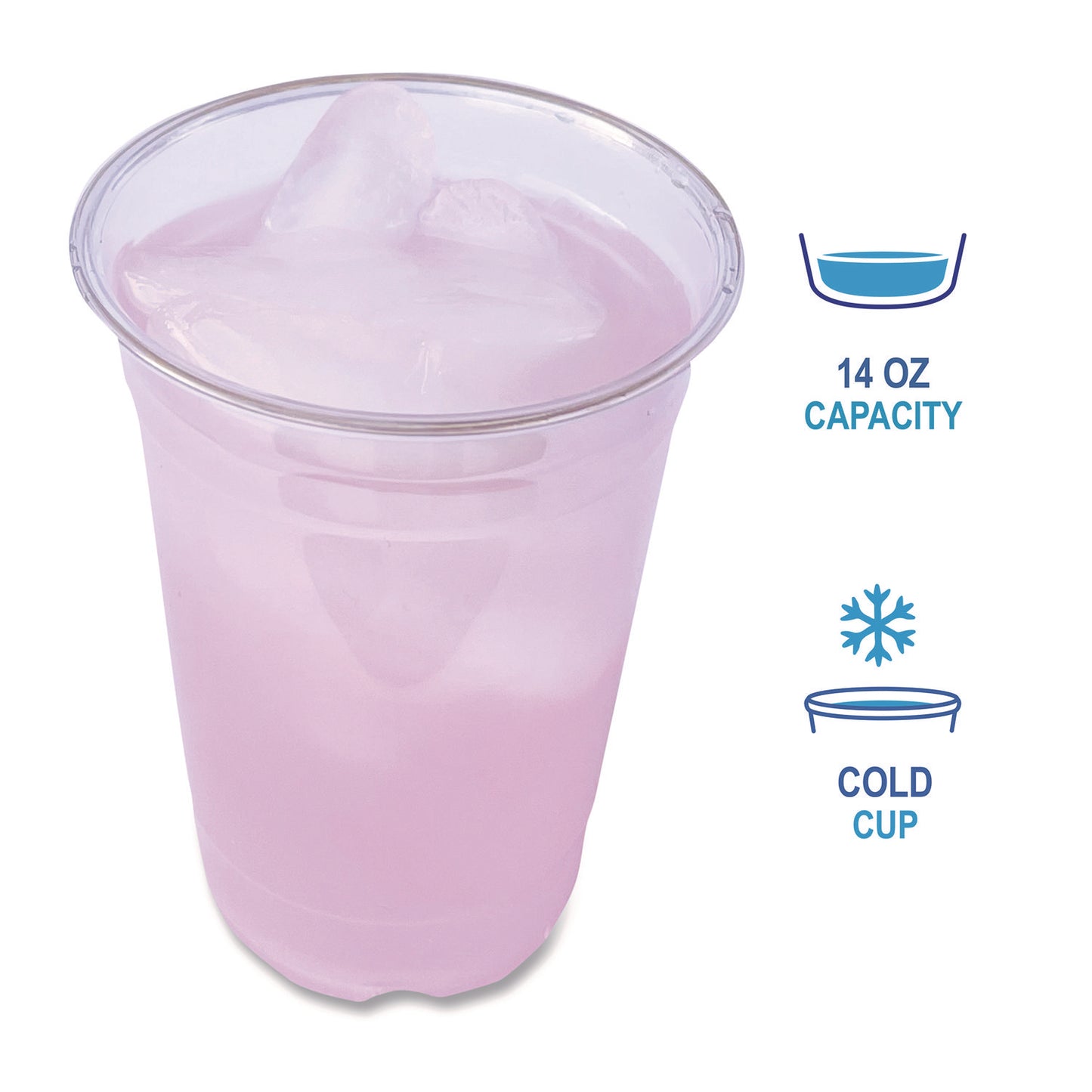 Boardwalk Clear Plastic PET Cups, 14 oz, 50/Pack (PET14PK)