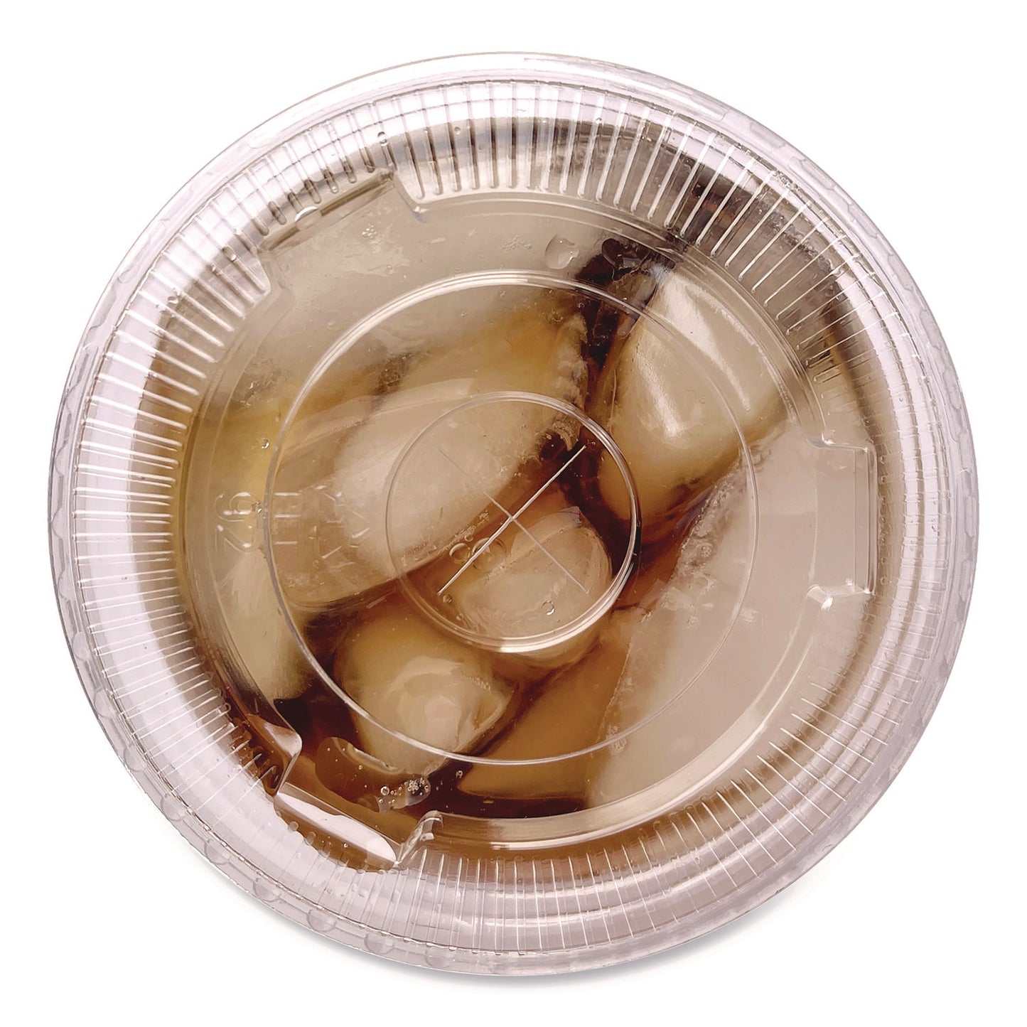 Boardwalk Crystal-Clear Cold Cup Straw-Slot Lids, Fits 9 oz to 10 oz Cups, Clear, 100/Pack (PET910STRAPK)