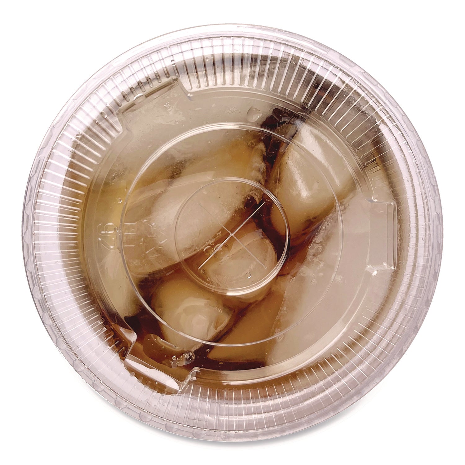 Boardwalk Crystal-Clear Cold Cup Straw-Slot Lids, Fits 9 oz to 10 oz Cups, Clear, 100/Pack (PET910STRAPK)