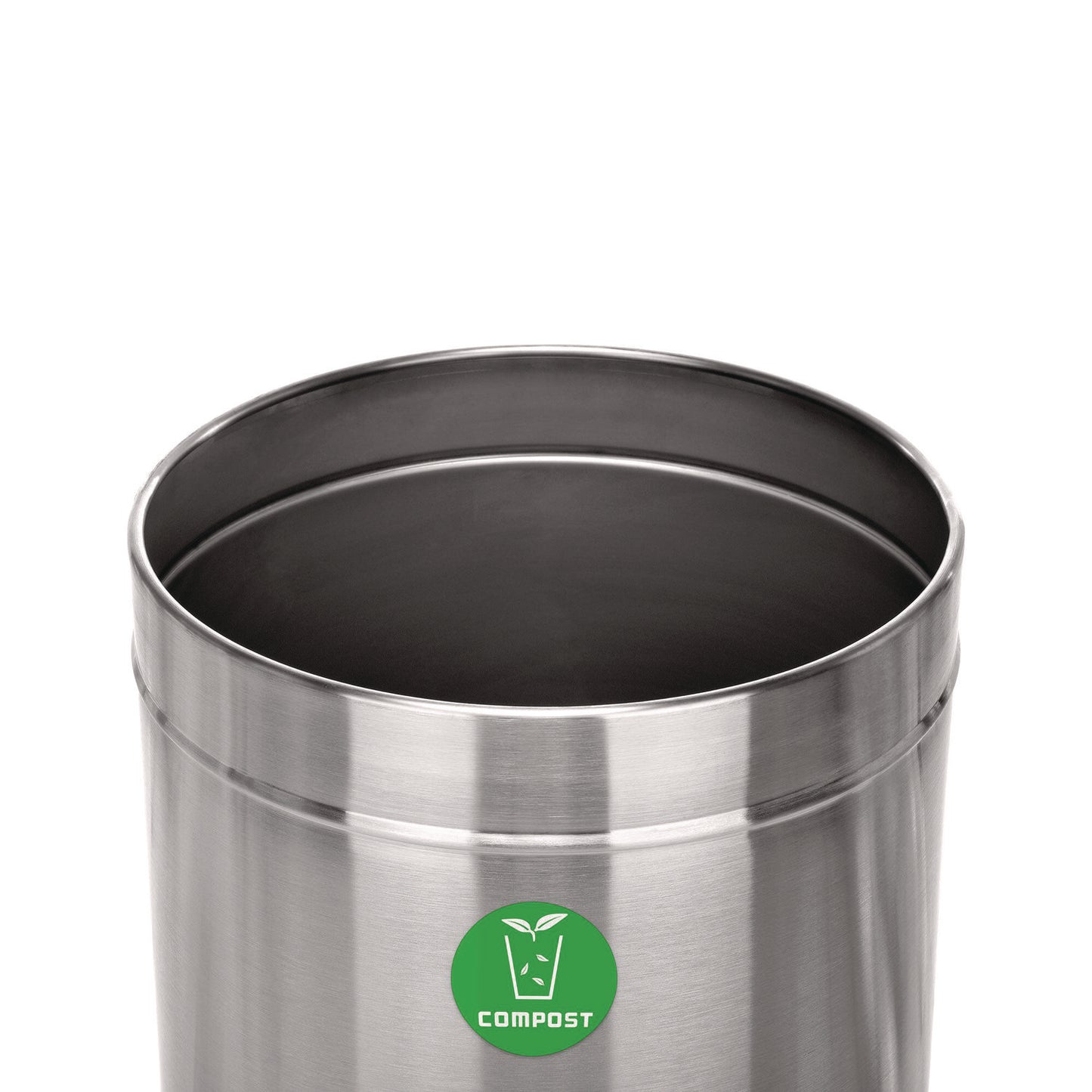 Alpine 27 Gallon Stainless Steel Compost Can, Brushed Stainless Steel (ALP47527CO)