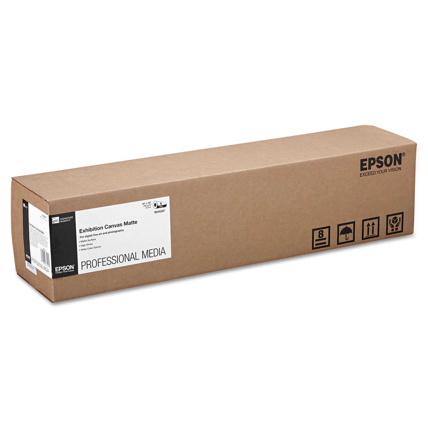 Epson Exhibition Canvas, 23 mil, 24" x 40 ft, Matte White (S045257)