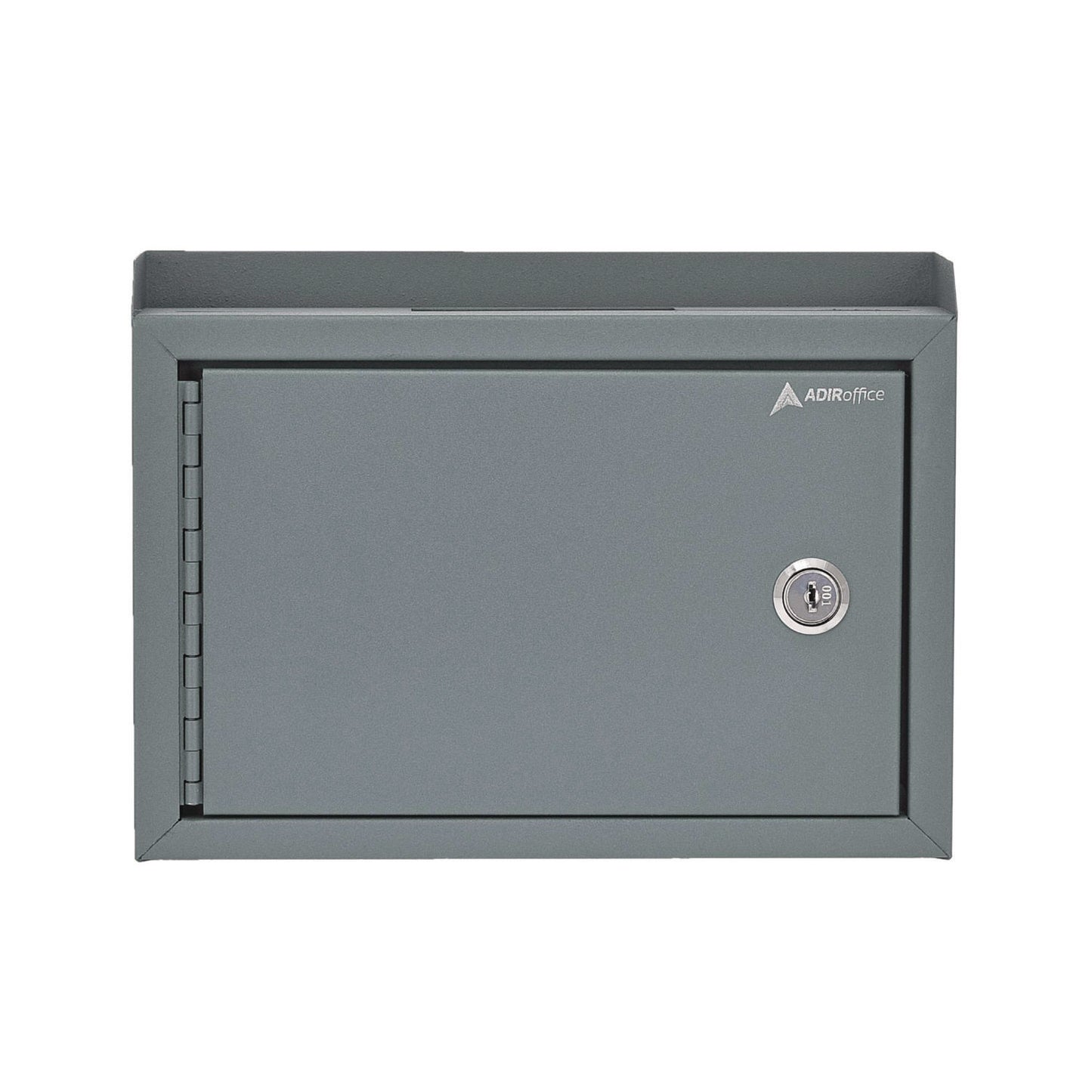 AdirOffice Medium Size Steel Multi-Purpose Secure Drop Box, 9.8 x 3.4 x 7.5, Gray (I63102GRY)