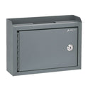 AdirOffice Medium Size Steel Multi-Purpose Secure Drop Box, 9.8 x 3.4 x 7.5, Gray (I63102GRY)