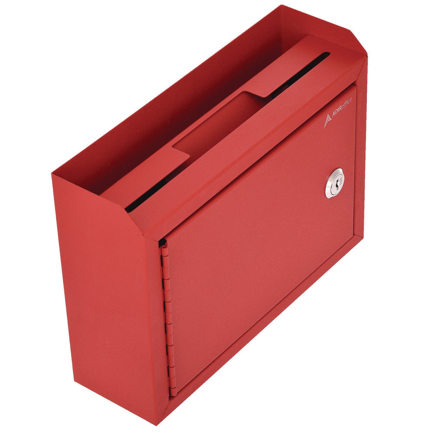 AdirOffice Medium Size Steel Multi-Purpose Secure Drop Box, 9.8 x 3.4 x 7.5, Red (I63102RED)
