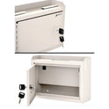 AdirOffice Medium Size Steel Multi-Purpose Secure Drop Box, 9.8 x 3.4 x 7.5, White (I63102WHI)