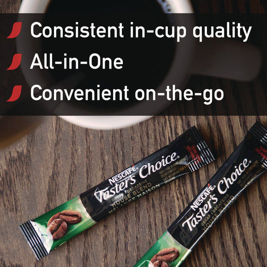 Nescaf Taster's Choice Stick Pack, Decaf, 0.06oz, 80/Box, 6 Boxes/Carton (66488CT)