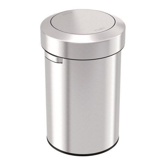 HLS Commercial Swing Top Trash Can, 17 gal, Stainless Steel, Silver (HLS17FTS)