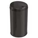 HLS Commercial Sensor Trash Can, 8 gal, Plastic/Stainless Steel, Black (HLS08RB)