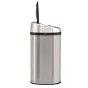 HLS Commercial Sensor Trash Can, 8 gal, Plastic/Stainless Steel, Silver (HLS08RCB)