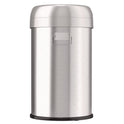 HLS Commercial Open Top Trash Can, 13 gal, Plastic/Stainless Steel, Silver (HLS13STR)
