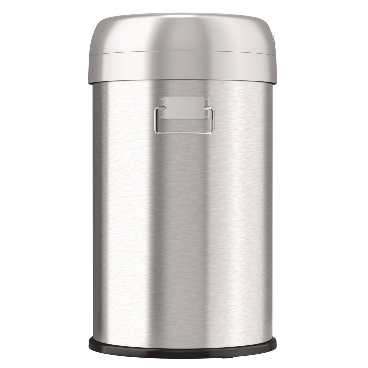 HLS Commercial Open Top Trash Can, 13 gal, Plastic/Stainless Steel, Silver (HLS13STR)